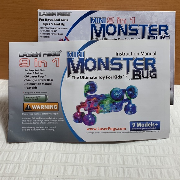 Laser Pegs - Light-Up Building Set - Mini Monster Bug - Picture 9 of 16